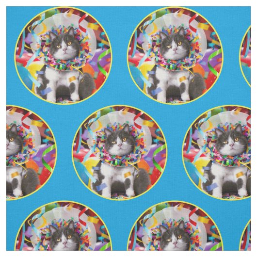 Katze im Party Stoff (Muster)