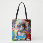 Katze im Party Tasche (Vorderseite)