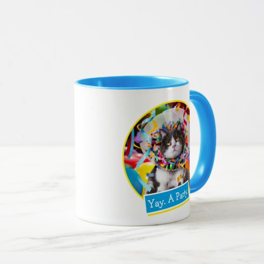 Katze im Party Tasse (VorderseiteRechts)