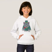 Katze im Poker mit Poker-Karten Hoodie (Vorne ganz)