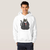Katze im Poker mit Poker-Karten Hoodie (Vorne ganz)