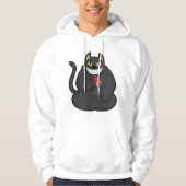 Katze im Poker mit Poker-Karten Hoodie (Vorderseite)