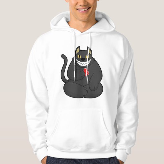 Katze im Poker mit Poker-Karten Hoodie (Vorderseite)