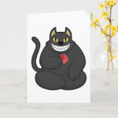 Katze im Poker mit Poker-Karten Karte (Gelbe Blume)