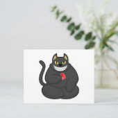 Katze im Poker mit Poker-Karten Postkarte (Stehend Vorderseite)