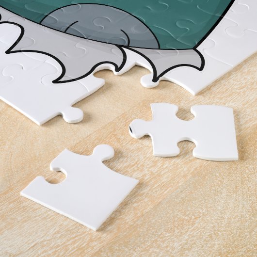 Katze im Poker mit Poker-Karten Puzzle (Seite)