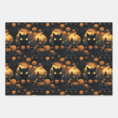 Katze im Pumpkin-Patch Geschenkpapier Set (Vorderseite 3)