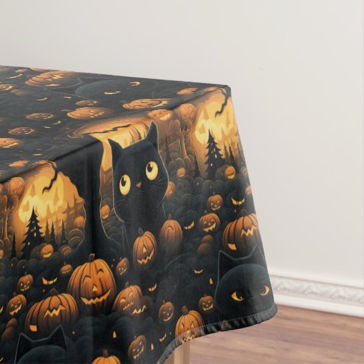Katze im Pumpkin-Patch Tischdecke (Beispiel)