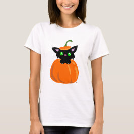 Katze im Pumpkin-T - Shirt