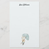 Katze im Rain Stationery Briefpapier (Vorderseite)