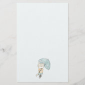 Katze im Rain Stationery Briefpapier (Rückseite)