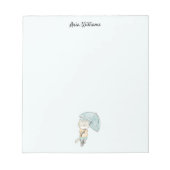 Katze im Rain Stationery Notizblock (Vorderseite)