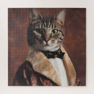 Katze im Rauchermantel Puzzle