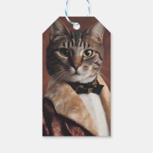 Katze im Rauchjackett Geschenkanhänger