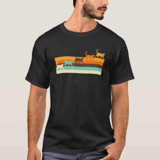 Katze im Retro-Stil T-Shirt