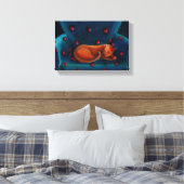 Katze im Rücken Leinwanddruck (Insitu (Schlafzimmer))