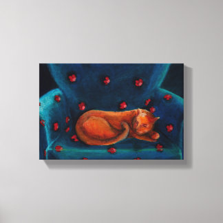 Katze im Rücken Leinwanddruck