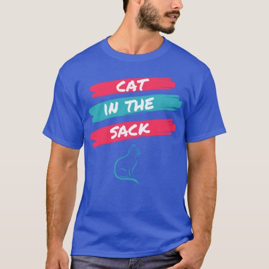 Katze im Sacktretro T-Shirt (Vorderseite)