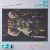 Katze im Salon mit Persönlichkeitsentkundung Seidenpapier (Basteln)