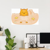 Katze im Sand Poster (Heimbüro)