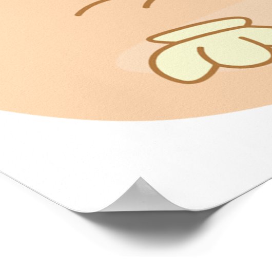 Katze im Sand Poster (Ecke)