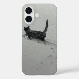 Katze im Schnee 2 iPhone 16 Hülle