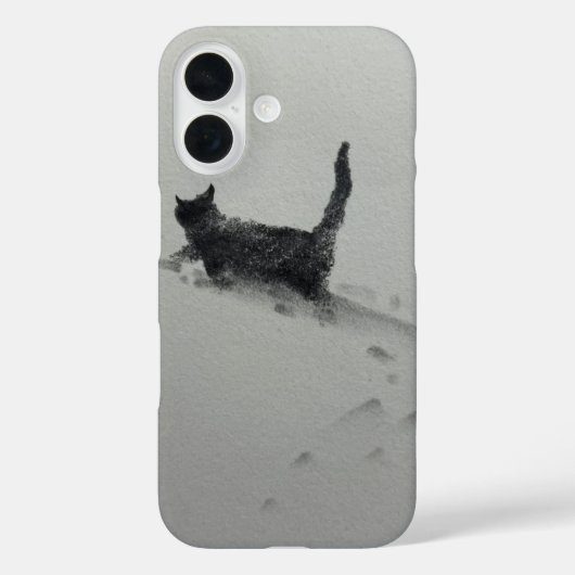 Katze im Schnee 2 Case-Mate iPhone Hülle (Rückseite)