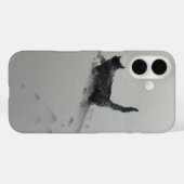 Katze im Schnee 2 Case-Mate iPhone Hülle (Rückseite (Horizontal))