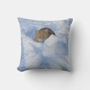 Katze im Schnee Kissen