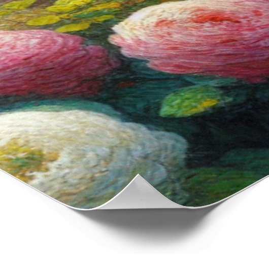 Katze im schönen Garten Poster (Ecke)