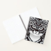 Katze im Schwarz-Weiß-Maske-Journal Notizblock (Innenseite)