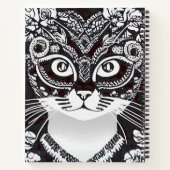 Katze im Schwarz-Weiß-Maske-Journal Notizblock (Rückseite)