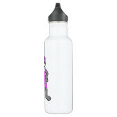 Katze im Schwimmen mit Badeanzug Edelstahlflasche (Rechts)