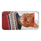 Katze im Ski Sweater 2 Case-Mate iPhone Hülle (Rückseite (Horizontal))