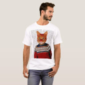 Katze im Ski Sweater 2 T-Shirt (Vorne ganz)
