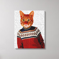 Katze im Ski Sweater