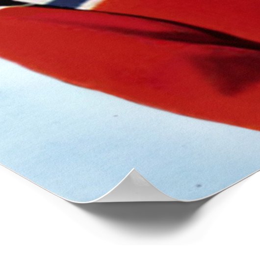 Katze im Ski Sweater Poster (Ecke)