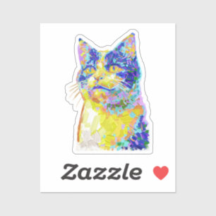 Katze im Sonnenlicht Aufkleber