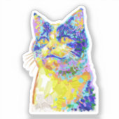 Katze im Sonnenlicht Aufkleber (Vorderseite)