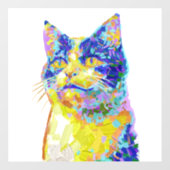 Katze im Sonnenlicht Fensteraufkleber (Blatt)