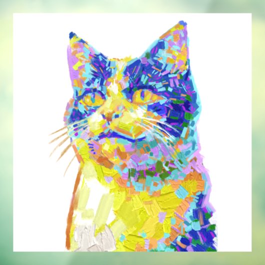 Katze im Sonnenlicht Fensteraufkleber (Blatt 3)