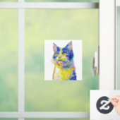 Katze im Sonnenlicht Fensteraufkleber (Zuhause)