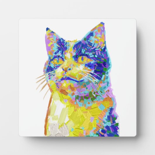 Katze im Sonnenlicht Fotoplatte (Vorderseite)