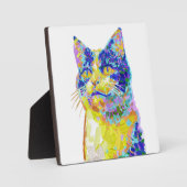 Katze im Sonnenlicht Fotoplatte (Vorderseite)