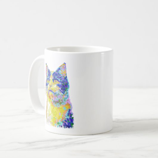 Katze im Sonnenlicht Kaffeetasse (Vorderseite Links)
