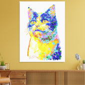 Katze im Sonnenlicht Leinwanddruck (Insitu (Wohnzimmer))