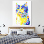 Katze im Sonnenlicht Leinwanddruck (Insitu (Schlafzimmer))