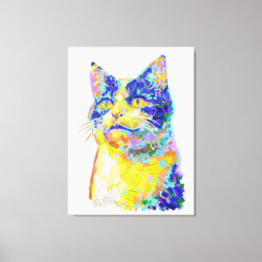 Katze im Sonnenlicht Leinwanddruck (Vorderseite)