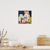 Katze im Stau Poster (Küche)