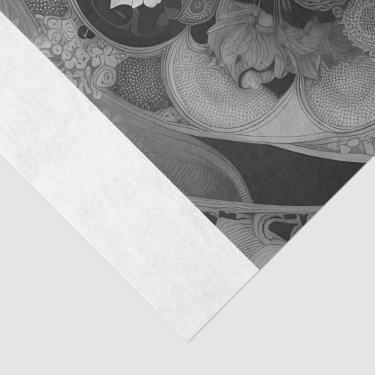 Katze im Tattoo-Style -Decoupage- Seidenpapier (Detail)